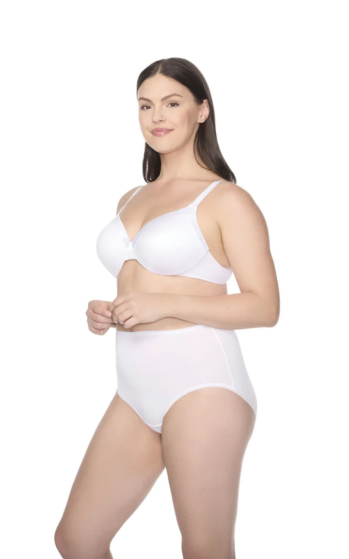 Naomi & Nicole Shapewear - Cotton With Lace Brief White