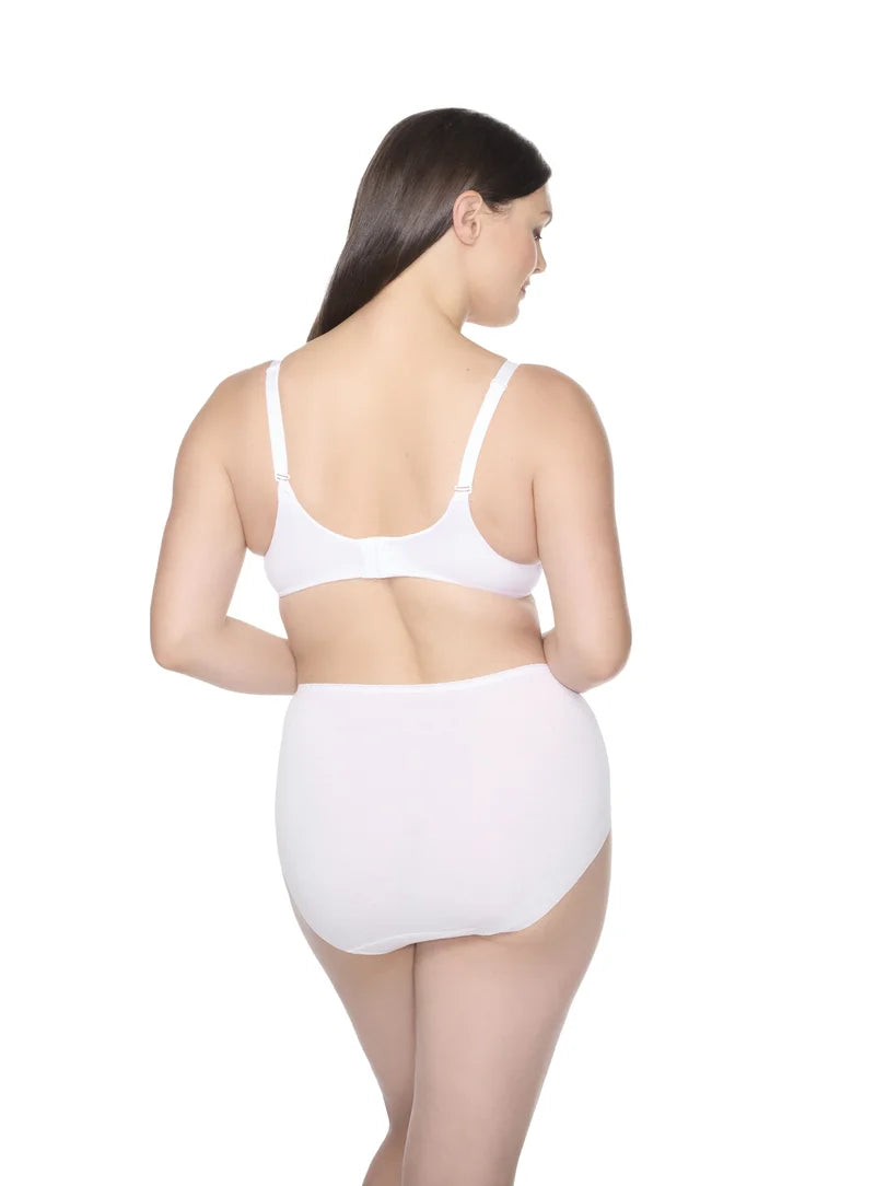 Naomi & Nicole Shapewear - Cotton With Lace Brief White