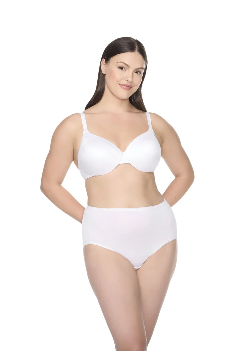Naomi & Nicole Shapewear - Cotton With Lace Brief White