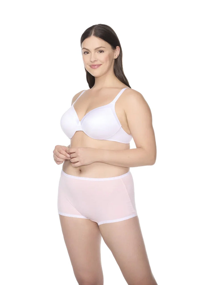Naomi & Nicole Shapewear - Cotton With Lace Boyshort Veiled Rose