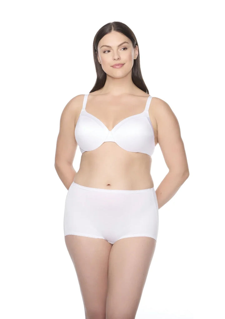 Naomi & Nicole Shapewear - Cotton With Lace Boyshort White