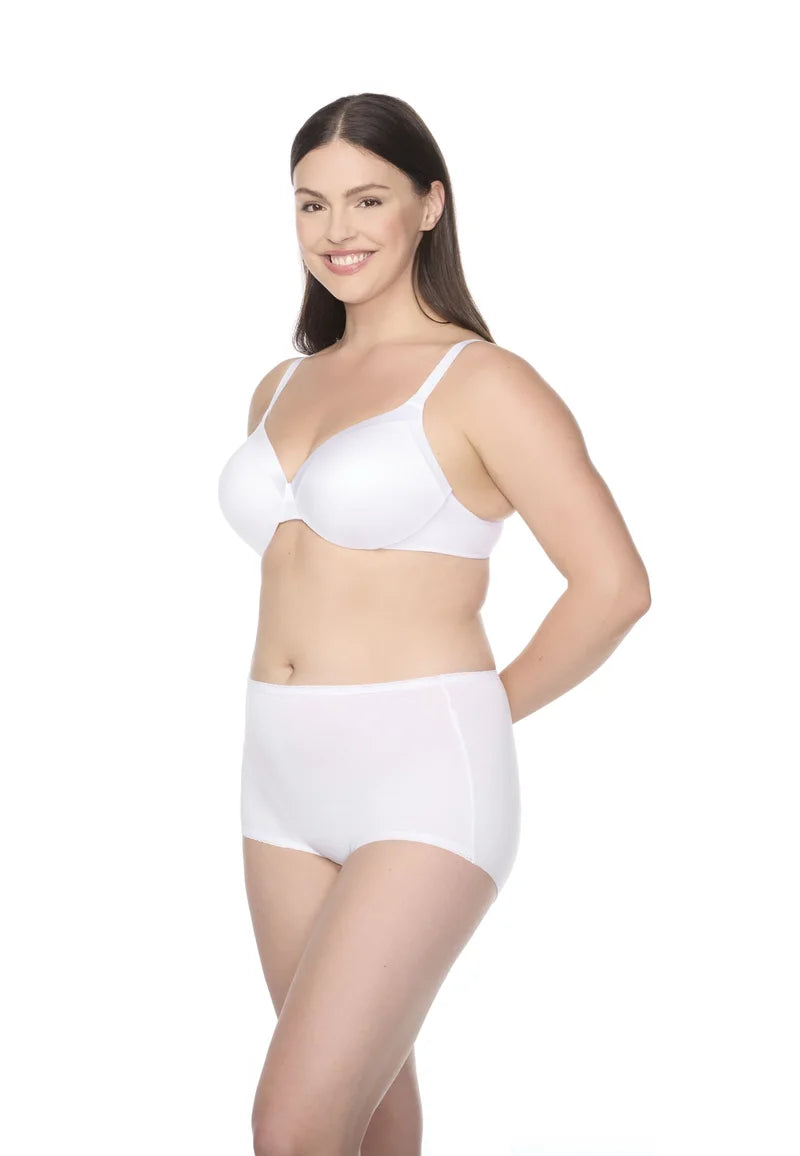 Naomi & Nicole Shapewear - Cotton With Lace Boyshort White