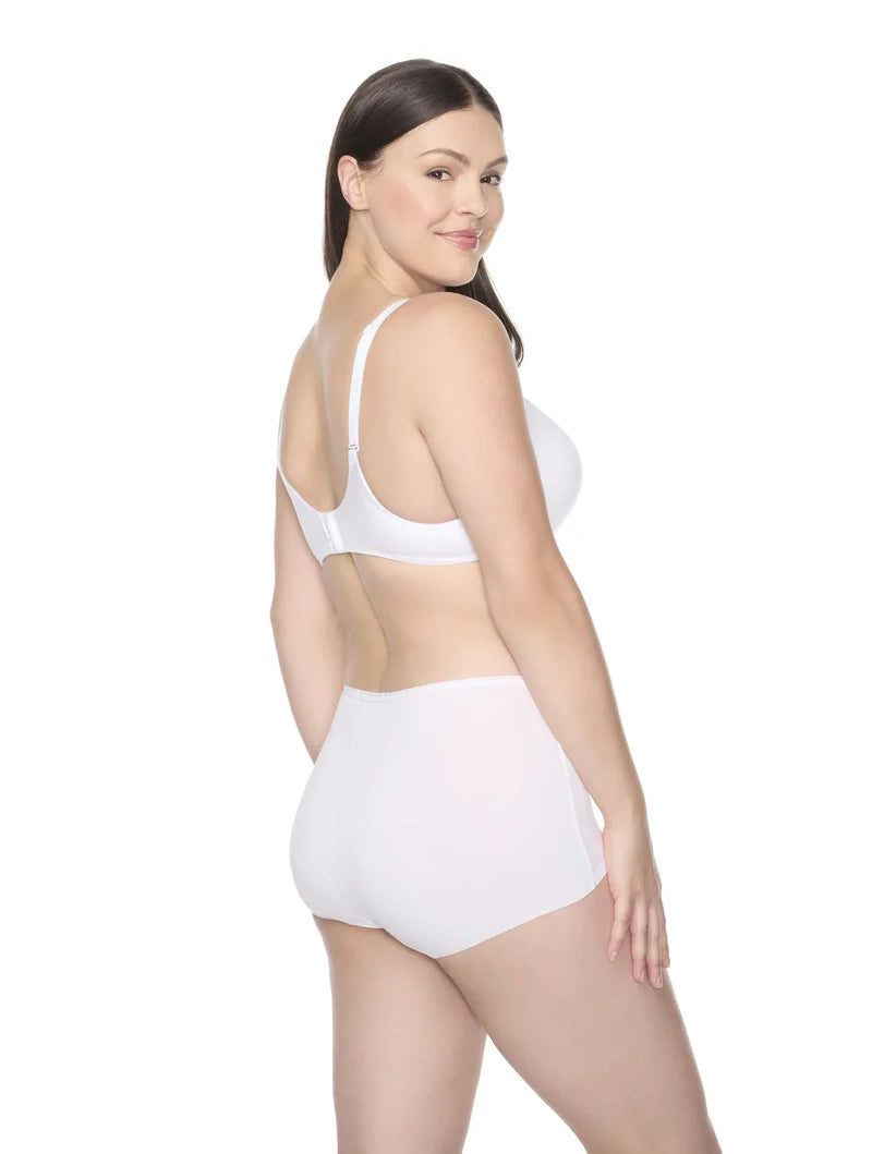 Naomi & Nicole Shapewear - Cotton With Lace Boyshort White