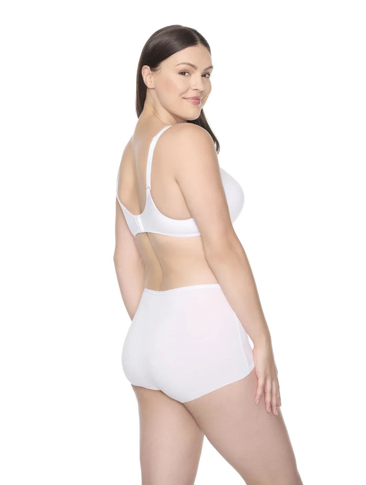 Naomi & Nicole Shapewear - Cotton With Lace Boyshort White