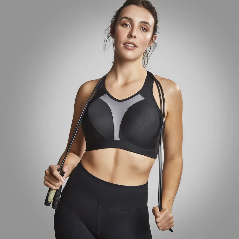 Royce - Aerocool High Impact Sports Bra Black/Grey