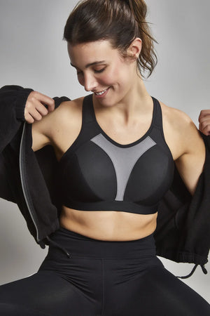 Royce - Aerocool High Impact Sports Bra Black/Grey
