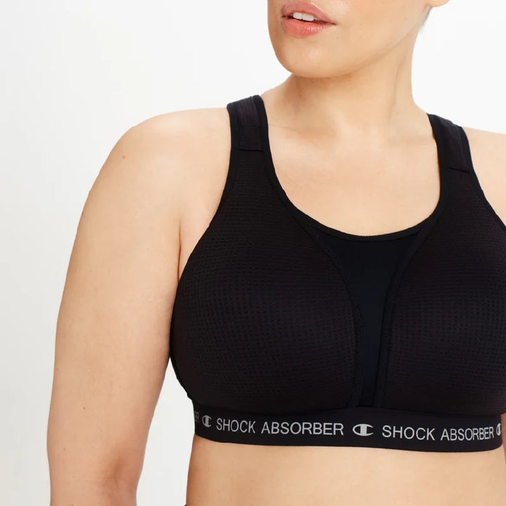Shock Absorber - Ultimate Run Bra Padded Black/Silver
