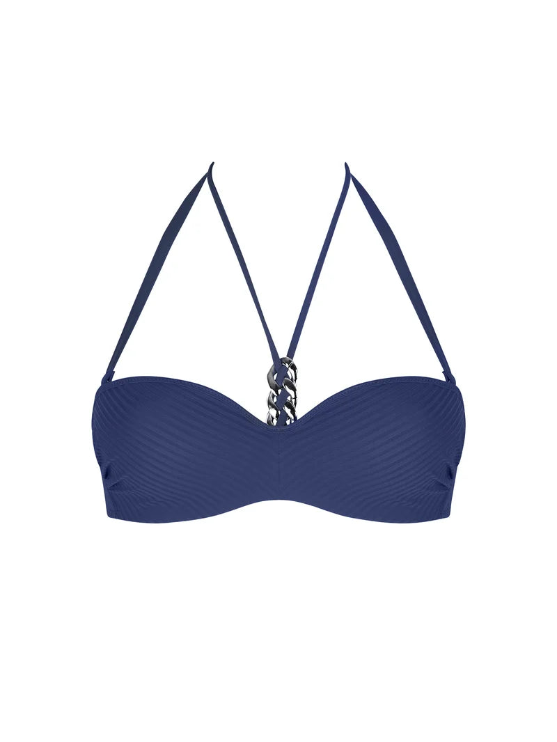 Antigel Swimwear by Lise Charmel - La Stricto Chic Soft Bandeau Strapless Bikini Stricto Marine