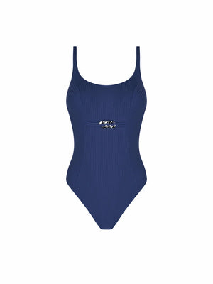 Antigel Swimwear by Lise Charmel - La Stricto Chic Full Cup Underwired Swimsuit Stricto Marine