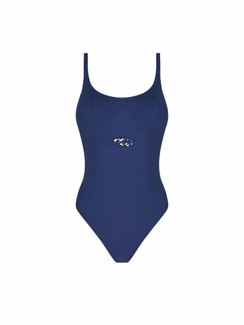 Antigel Swimwear by Lise Charmel - La Stricto Chic Full Cup Underwired Swimsuit Stricto Marine