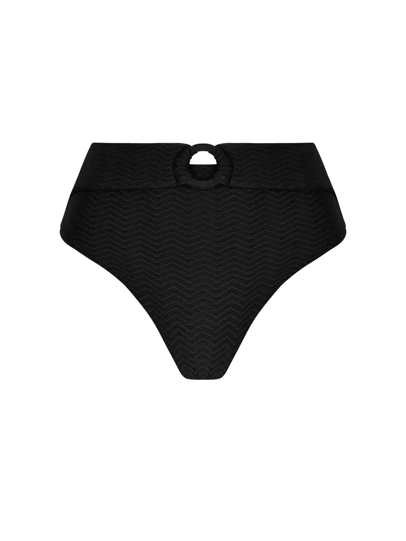 Antigel Swimwear by Lise Charmel - La Zigzag High Cut Bikini Bottom Noir