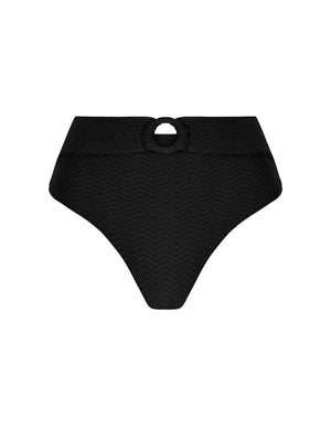 Antigel Swimwear by Lise Charmel - La Zigzag High Cut Bikini Bottom Noir
