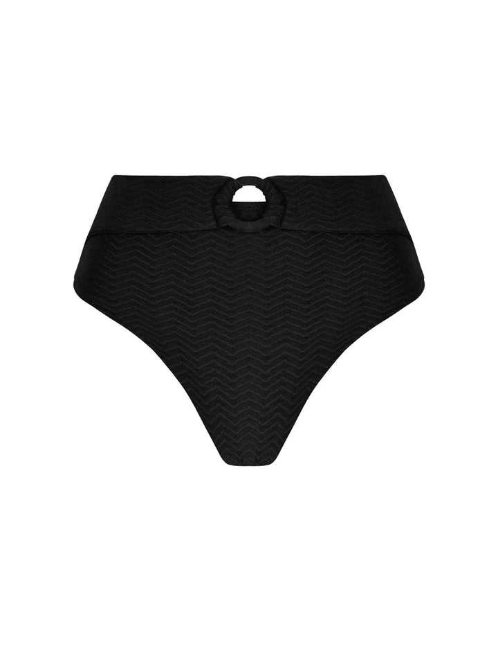 Antigel Swimwear by Lise Charmel - La Zigzag High Cut Bikini Bottom Noir
