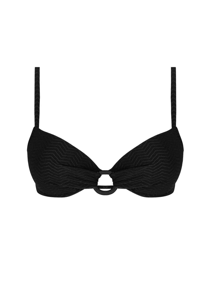 Antigel Swimwear by Lise Charmel - La Zigzag Padded Bikini Top Noir