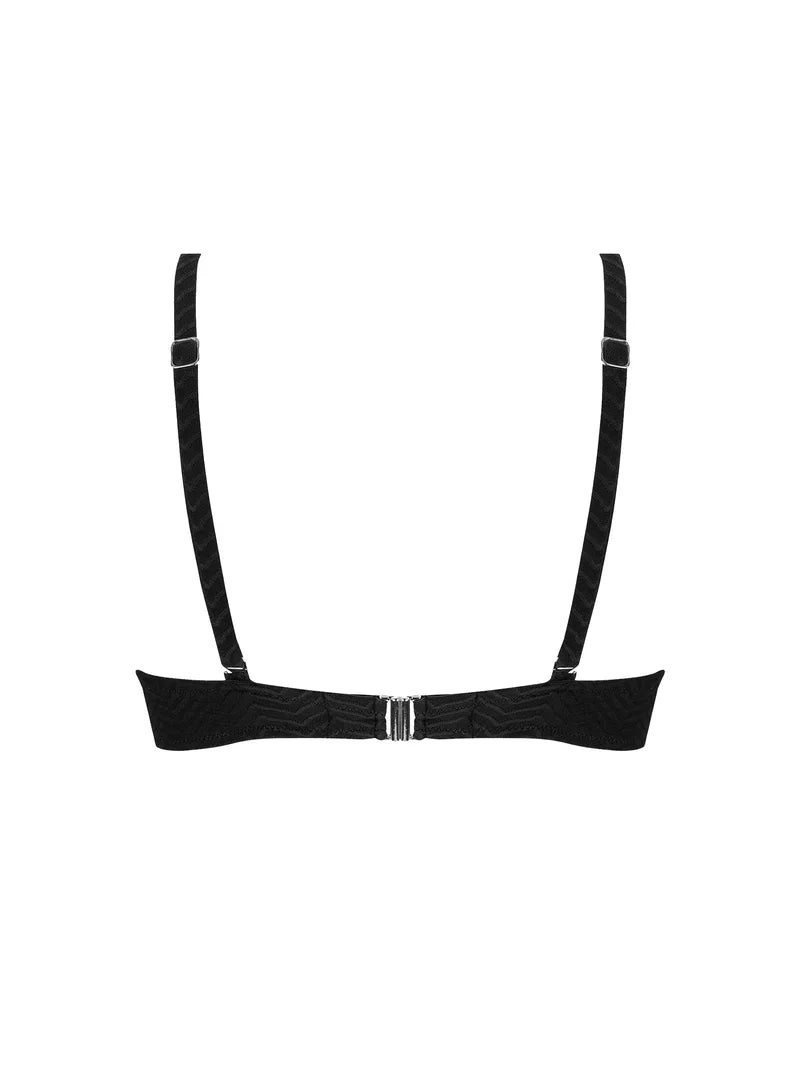 Antigel Swimwear by Lise Charmel - La Zigzag Padded Bikini Top Noir