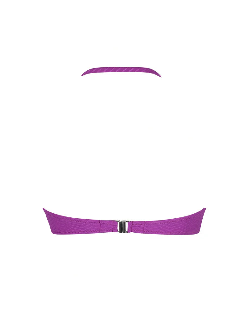 Antigel Swimwear by Lise Charmel - La Zigzag Strapless Bandeau Bikini Top Mauve