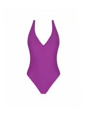 Antigel Swimwear by Lise Charmel - La Zigzag Crossed-Back Swimsuit Mauve