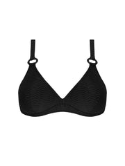 Antigel Swimwear by Lise Charmel - La Zigzag Halter Underwired Bikini Top Noir
