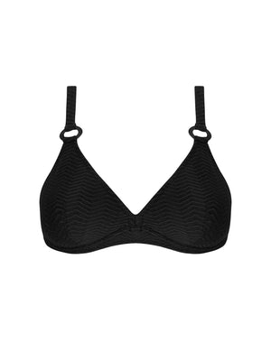 Antigel Swimwear by Lise Charmel - La Zigzag Halter Underwired Bikini Top Noir