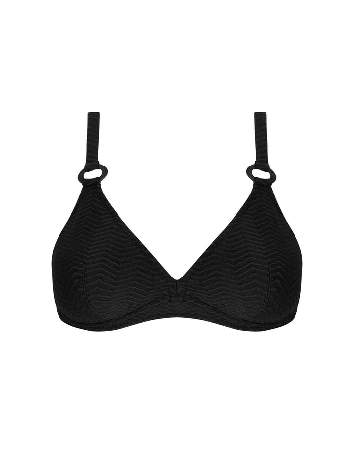 Antigel Swimwear by Lise Charmel - La Zigzag Halter Underwired Bikini Top Noir