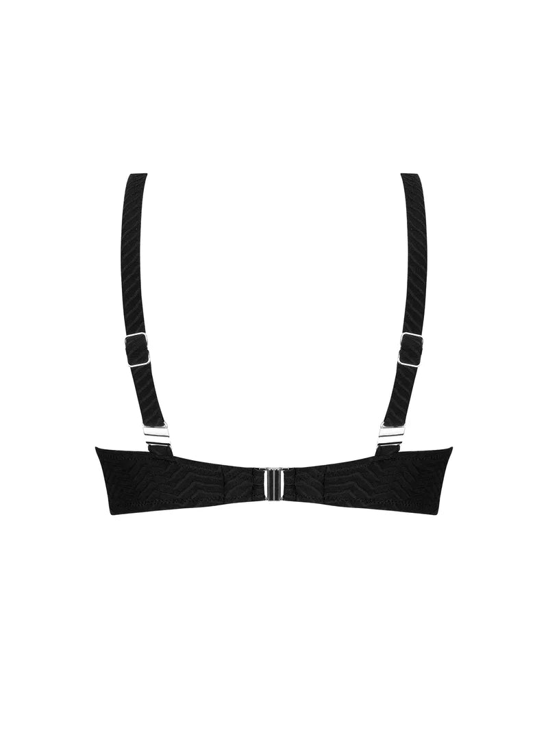 Antigel Swimwear by Lise Charmel - La Zigzag Halter Underwired Bikini Top Noir