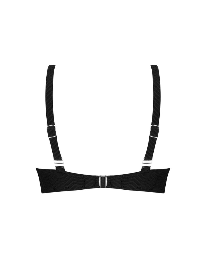 Antigel Swimwear by Lise Charmel - La Zigzag Halter Underwired Bikini Top Noir