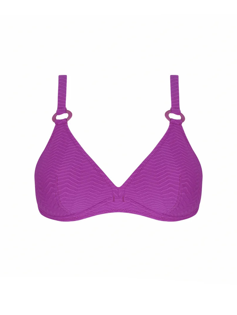 Antigel Swimwear by Lise Charmel - La Zigzag Halter Underwired Bikini Top Mauve