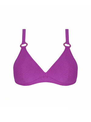 Antigel Swimwear by Lise Charmel - La Zigzag Halter Underwired Bikini Top Mauve