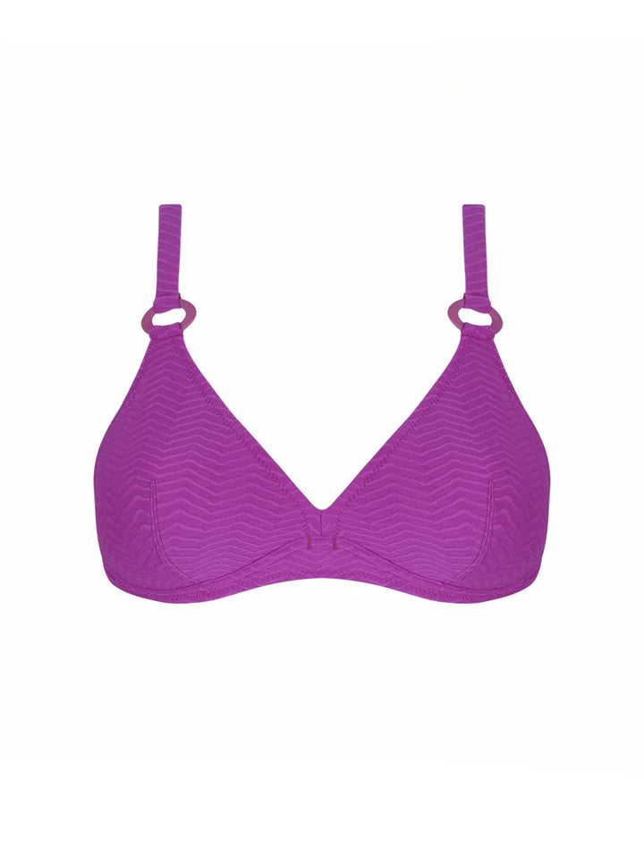 Antigel Swimwear by Lise Charmel - La Zigzag Halter Underwired Bikini Top Mauve