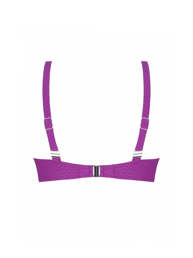 Antigel Swimwear by Lise Charmel - La Zigzag Halter Underwired Bikini Top Mauve