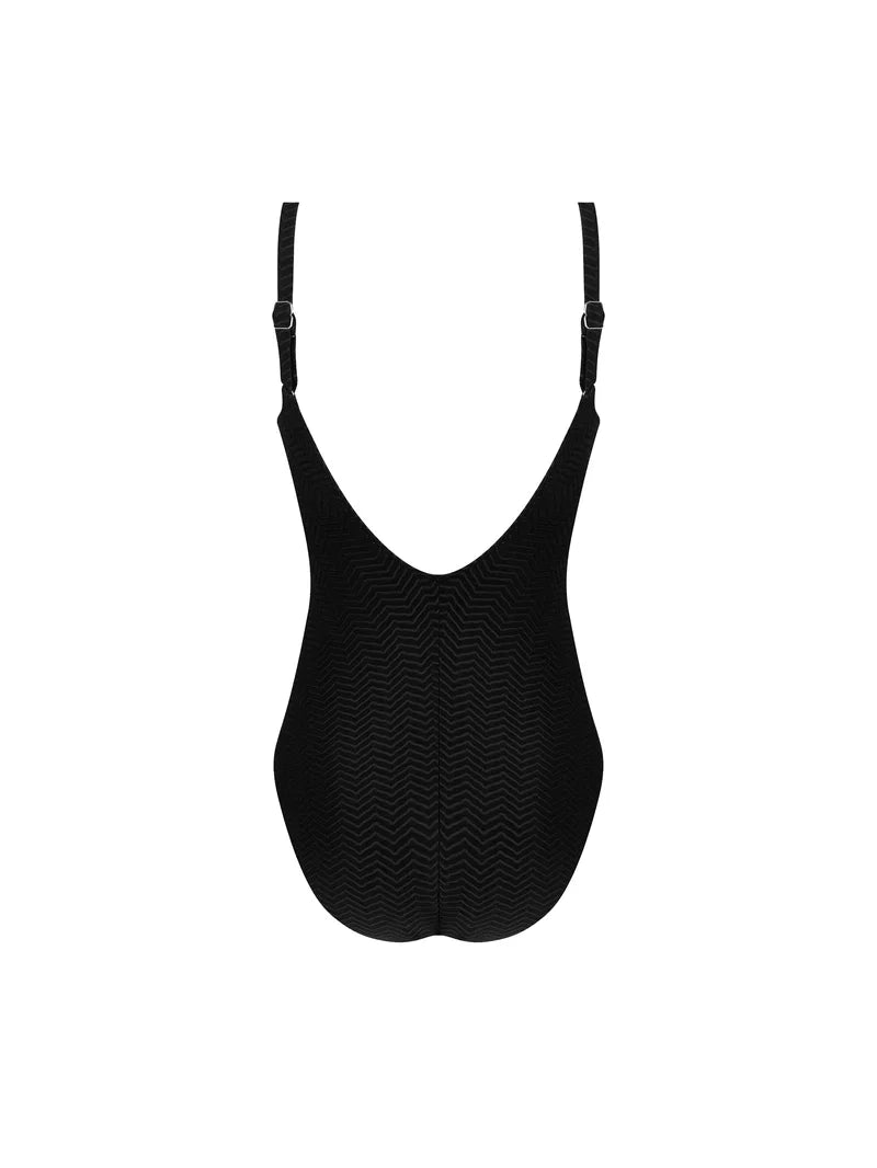 Antigel Swimwear by Lise Charmel - La Zigzag Full Cup Underwired Swimsuit Noir