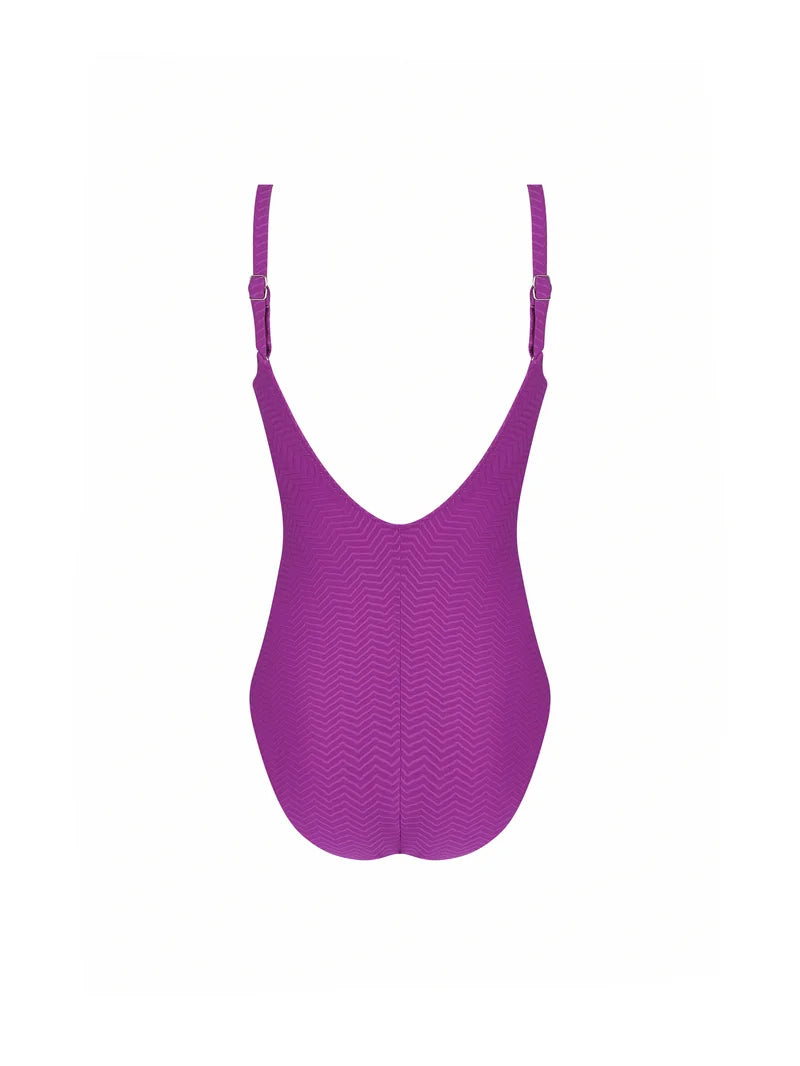 Antigel Swimwear by Lise Charmel - La Zigzag Full Cup Underwired Swimsuit Mauve