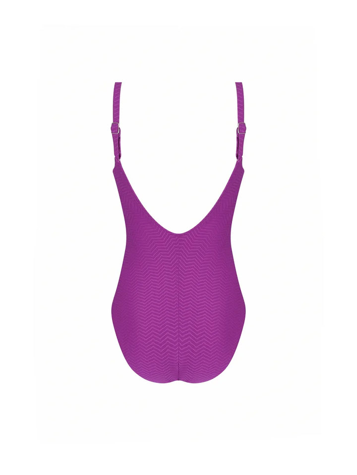Antigel Swimwear by Lise Charmel - La Zigzag Full Cup Underwired Swimsuit Mauve