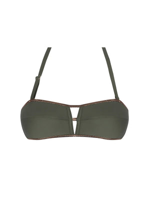 Antigel Swimwear by Lise Charmel - La Smartissime Soft Bandeau Strapless Bikini Kaki Bronze