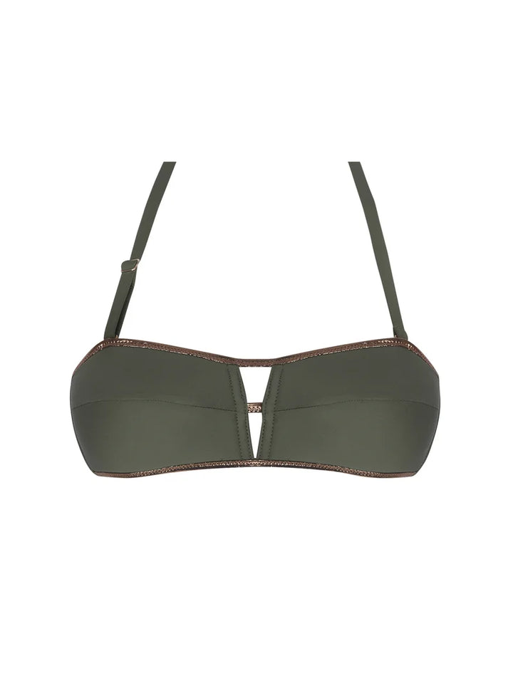 Antigel Swimwear by Lise Charmel - La Smartissime Soft Bandeau Strapless Bikini Kaki Bronze