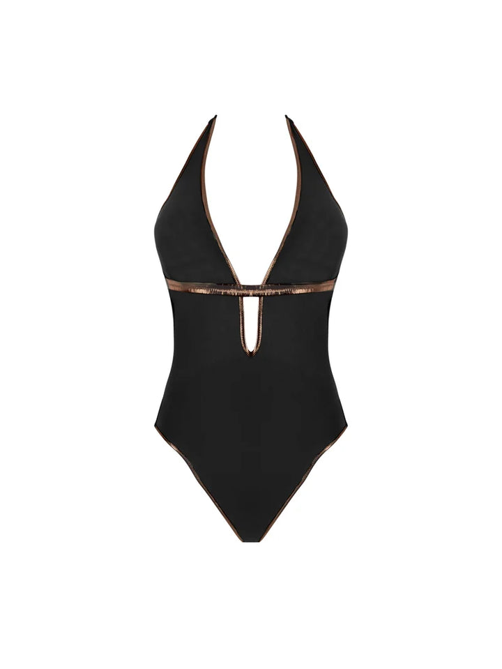 Antigel Swimwear by Lise Charmel - La Smartissime Seductive Wireless Swimsuit Noir Bronze