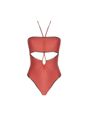 Antigel Swimwear by Lise Charmel - La Smartissime Bustier Swimsuit Corail Bronze
