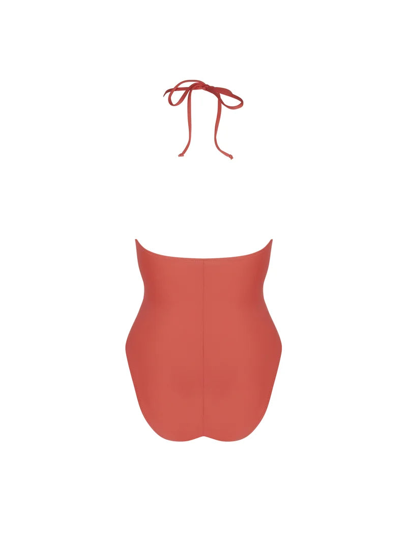 Antigel Swimwear by Lise Charmel - La Smartissime Bustier Swimsuit Corail Bronze