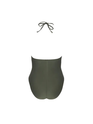 Antigel Swimwear by Lise Charmel - La Smartissime Bustier Swimsuit Kaki Bronze