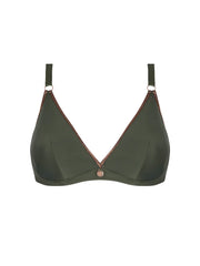 Antigel Swimwear by Lise Charmel - La Smartissime Halter Underwired Bikini Top Kaki Bronze