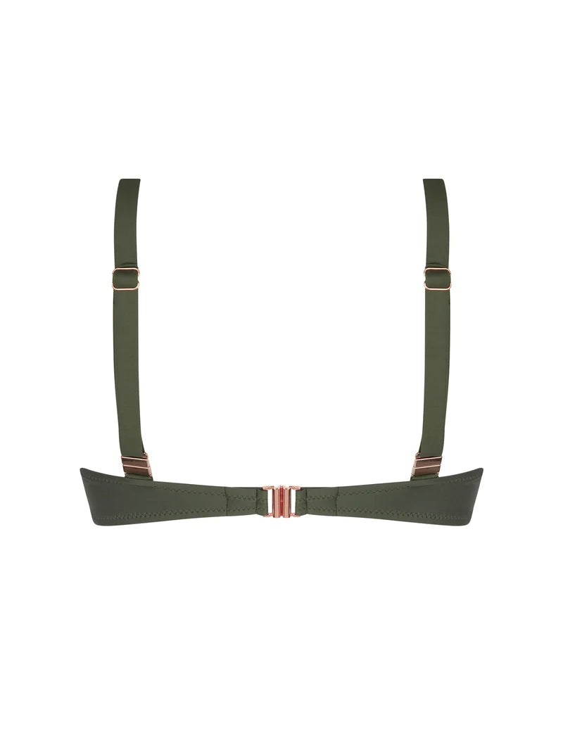 Antigel Swimwear by Lise Charmel - La Smartissime Halter Underwired Bikini Top Kaki Bronze