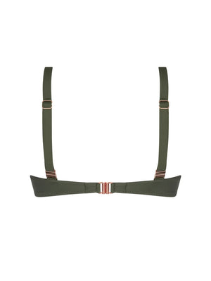 Antigel Swimwear by Lise Charmel - La Smartissime Halter Underwired Bikini Top Kaki Bronze