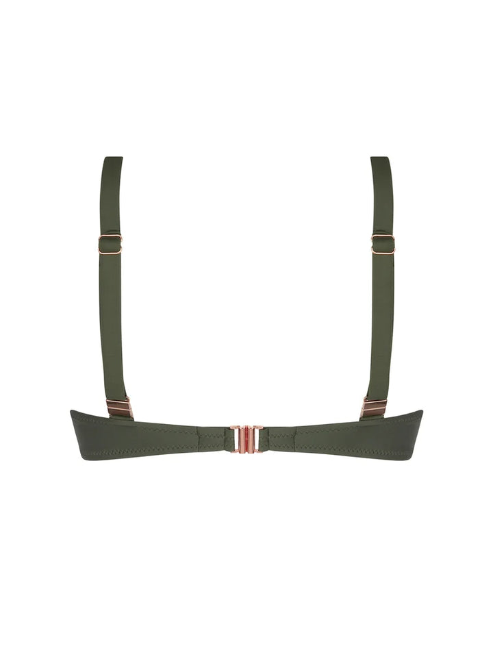 Antigel Swimwear by Lise Charmel - La Smartissime Halter Underwired Bikini Top Kaki Bronze