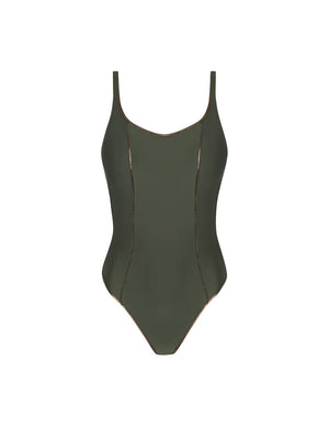 Antigel Swimwear by Lise Charmel - La Smartissime Full Cup Underwired Swimsuit Kaki Bronze