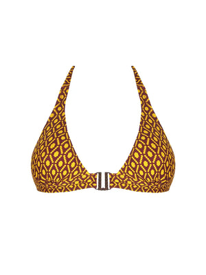 Antigel Swimwear by Lise Charmel - La Papoue Soft Padded Triangle Bikini With Ties Jaune Papou