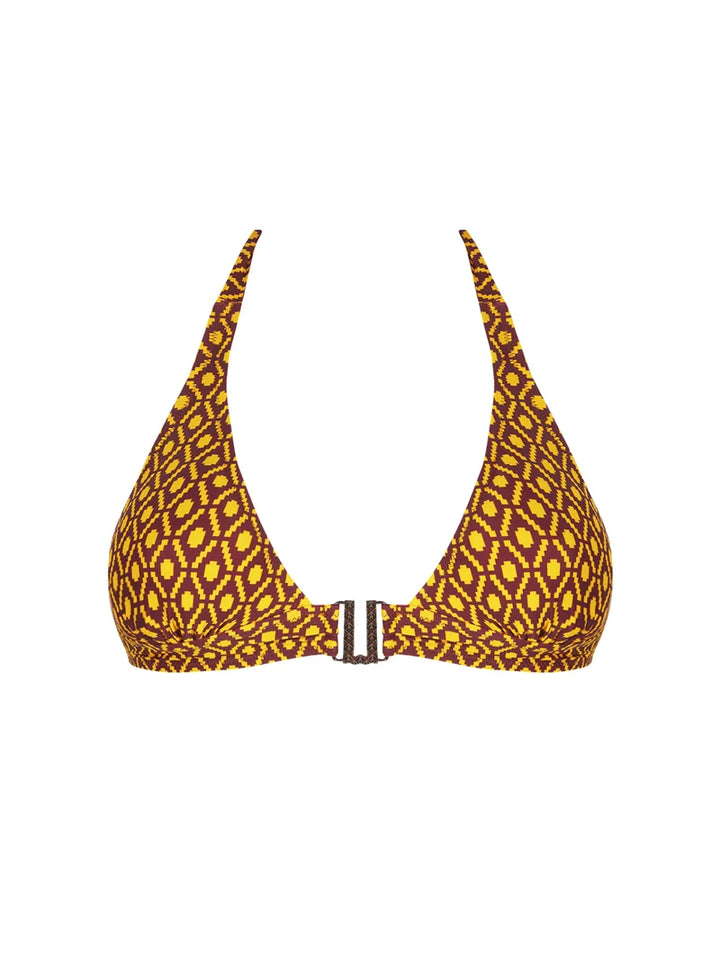 Antigel Swimwear by Lise Charmel - La Papoue Soft Padded Triangle Bikini With Ties Jaune Papou