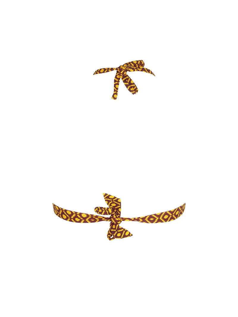 Antigel Swimwear by Lise Charmel - La Papoue Soft Padded Triangle Bikini With Ties Jaune Papou