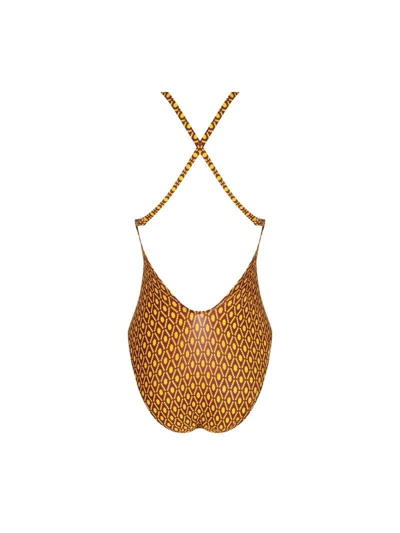 Antigel Swimwear by Lise Charmel - La Papoue Wireless Halterneck Swimsuit Jaune Papou