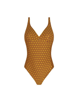 Antigel Swimwear by Lise Charmel - La Papoue Wireless Swimsuit Jaune Papou