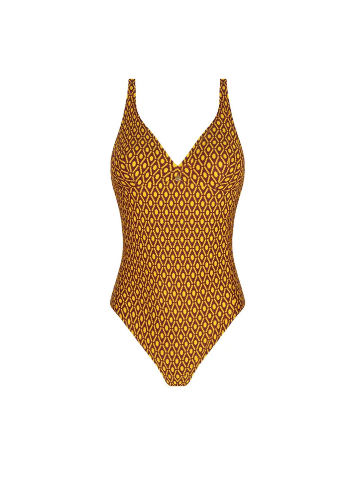 Antigel Swimwear by Lise Charmel - La Papoue Wireless Swimsuit Jaune Papou
